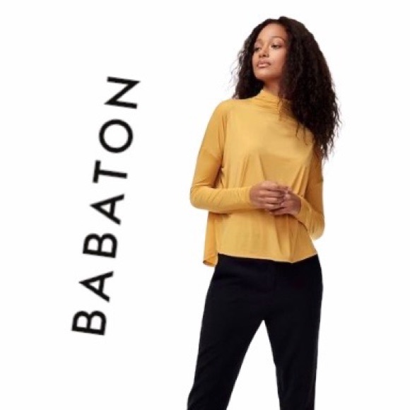 Babaton Dark Mustard Turtle Neck Long Sleeve - Picture 1 of 7